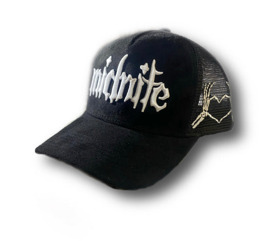 MIDNITE Trucker Hat: Jet Black
