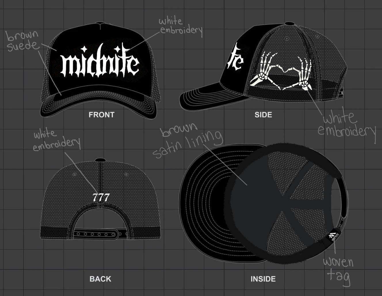 MIDNITE Trucker Hat: Chocolate Brown